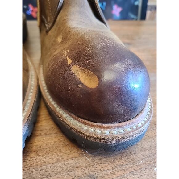 Frye Leather Boots Dakota Plain Toe Brown Mens 13 Lace Up Work Western main image 13